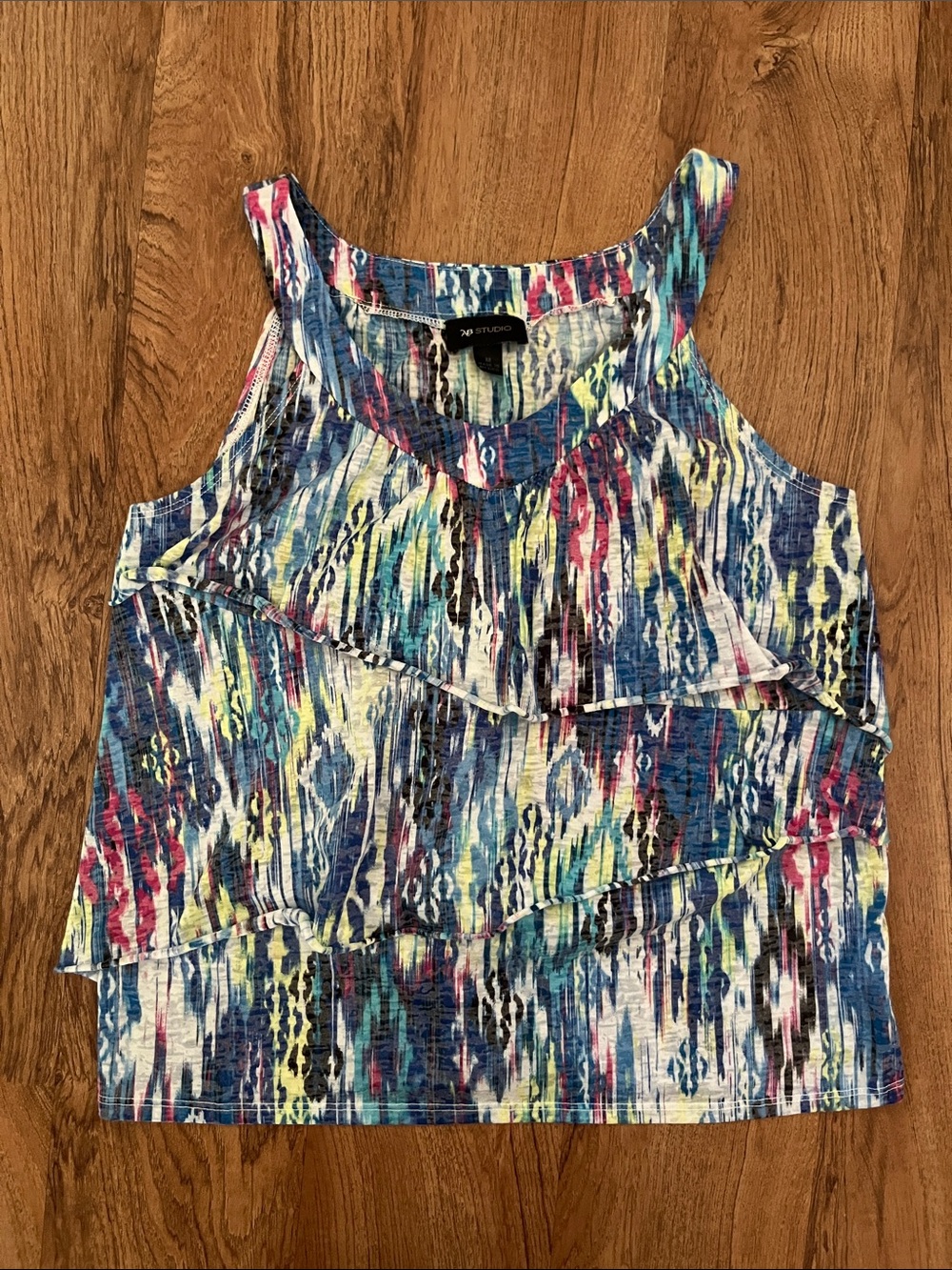 AB Studio Multi-Colored Layered Top